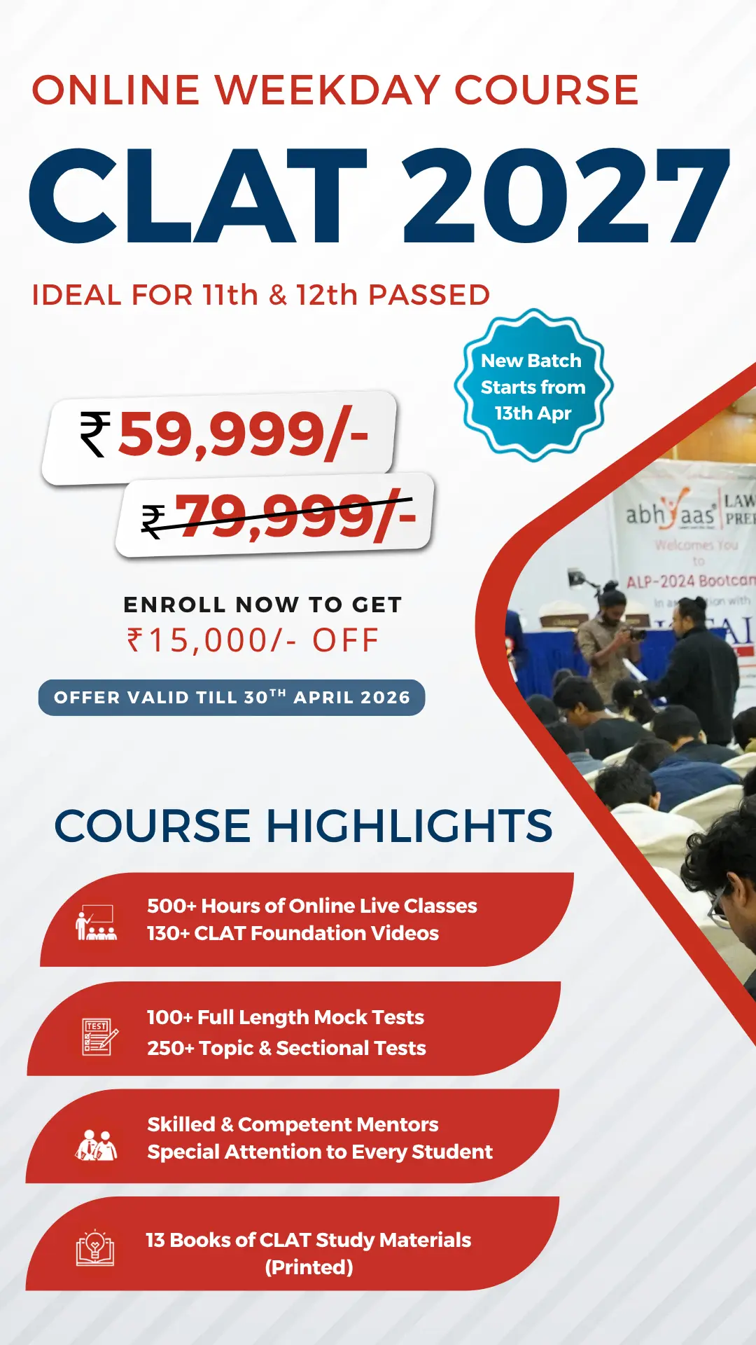 CLAT Online Week Day Course