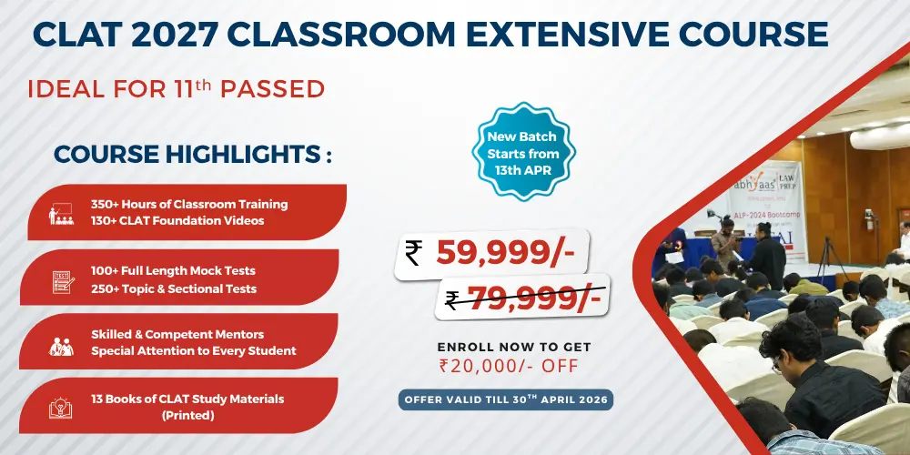 CLAT Classroom Extensive Course